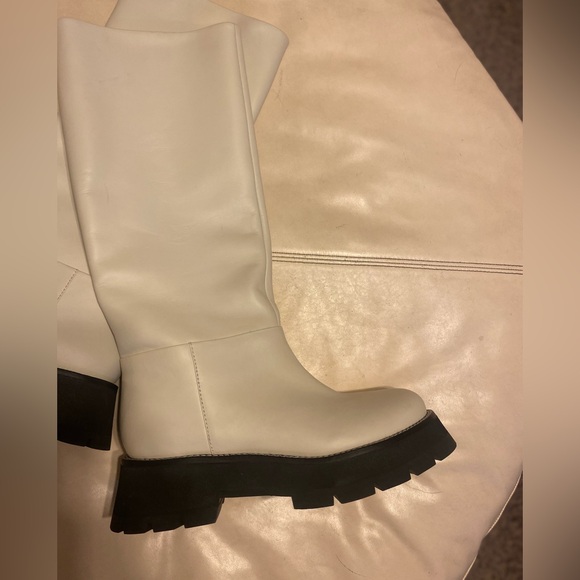 NEW $700 PHILLIP LIM 3x1 KATE  WHITE BLACK Lug Sole Tube Boot 10 41 LEATHER HOT - Picture 15 of 17